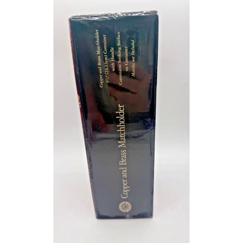 Vintage 1994 Polished Brass Fireplace Long Match Box Holder Windsor Browne New‎